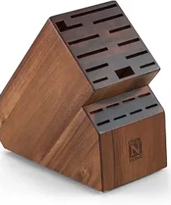 Wood Knife Storage Block without Knives