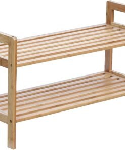 Oceanstar 2-Tier Bamboo Shoe Rack