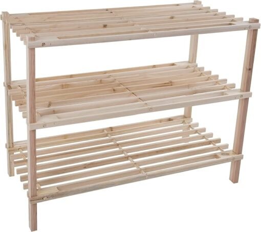 Shoe Storage Rack - 3-Tier Wood Shoe